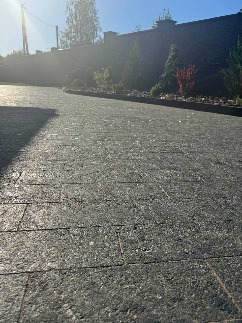 Labradorite granite paver terrace